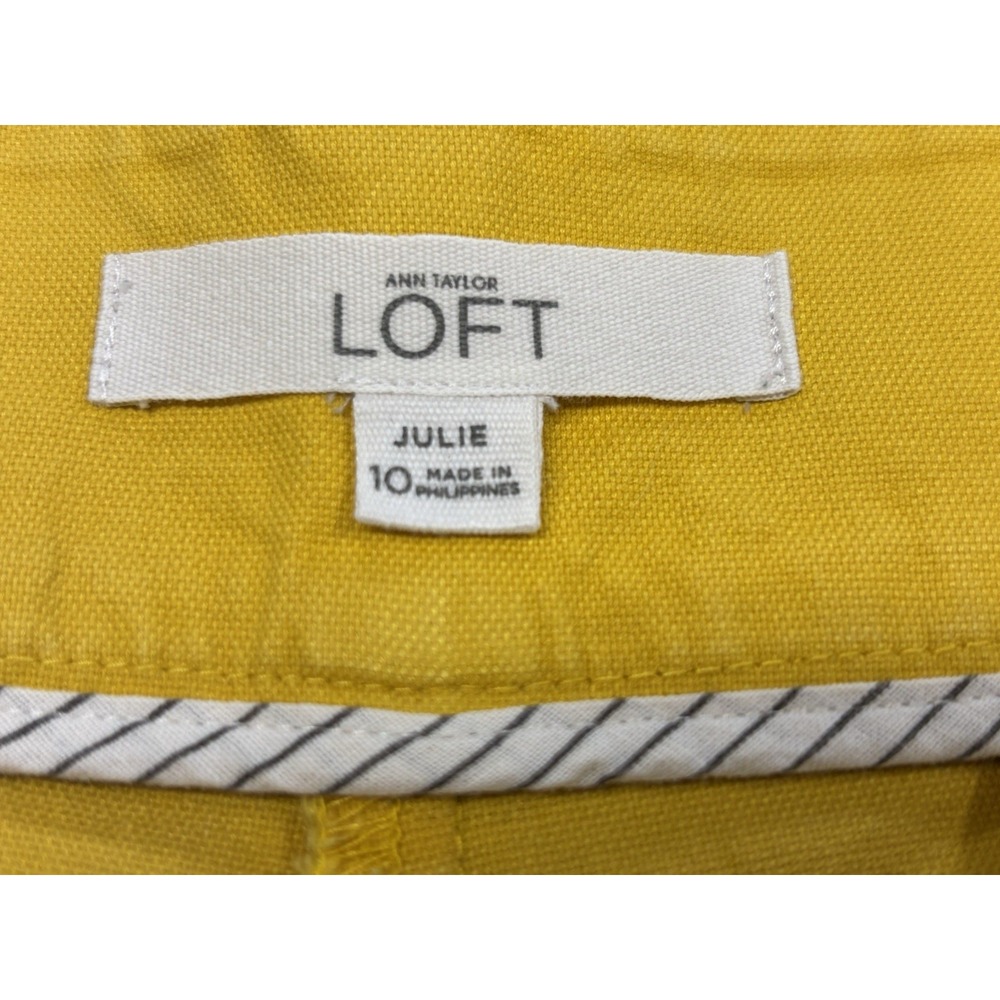 Ann Taylor LOFT Julie Fit The Riviera Pant – Women's Size 10 – Yellow - Picture 7 of 9